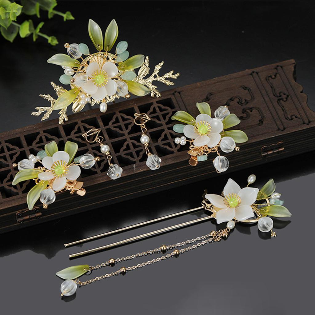 Vintage Chinesischer Stil Haarschmuck Set Für Damen Elegant Maiglöckchen Quaste Haarnadel Haarspangen Exquisiter Haarkamm