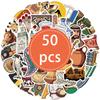 50 ШТ. Наклейки в стиле ближневосточного искусства Мультяшные Забавные Мультяшные наклейки из ближневосточного района Наклейки Саудовской Аравии Водонепроницаемые Виниловые