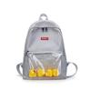 Durable Canvas Womens Backpack With Fun Duck Toy And Transparent School Bag Design