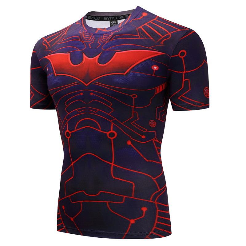 T-shirt de Compression Imprimé Spider-Man 3D Homme Marvel Manches Longues Séchage Rapide Hauts de Sport 2022
