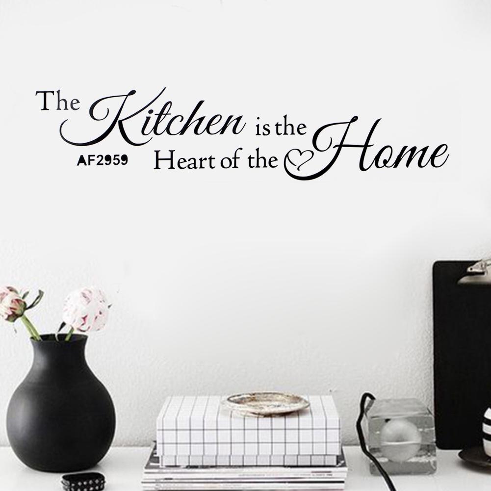 5 szt. Dekoracja domu Samoprzylepne naklejki ścienne DIY Wzór liter angielskich Zdejmowana tapeta kuchenna Czarna