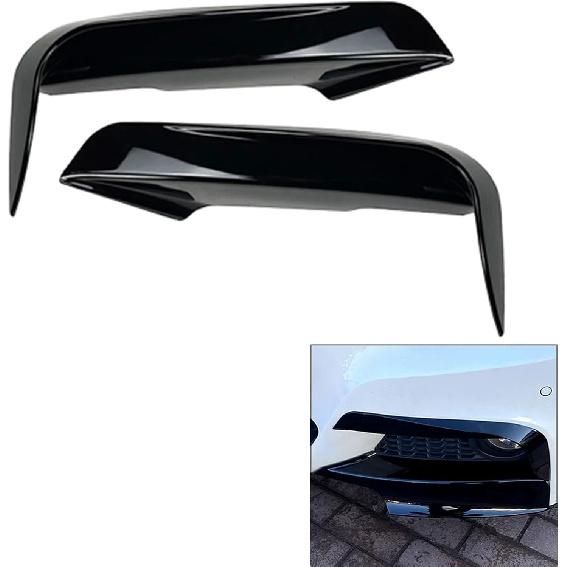1 Pair Car Front Bumper Fangs Trim Air Vent Lid Cover Decoration Compatible For BMW 3-Series F30 F31 2012 2013 2014 2015 2016 2017 2018(Glossy Black)