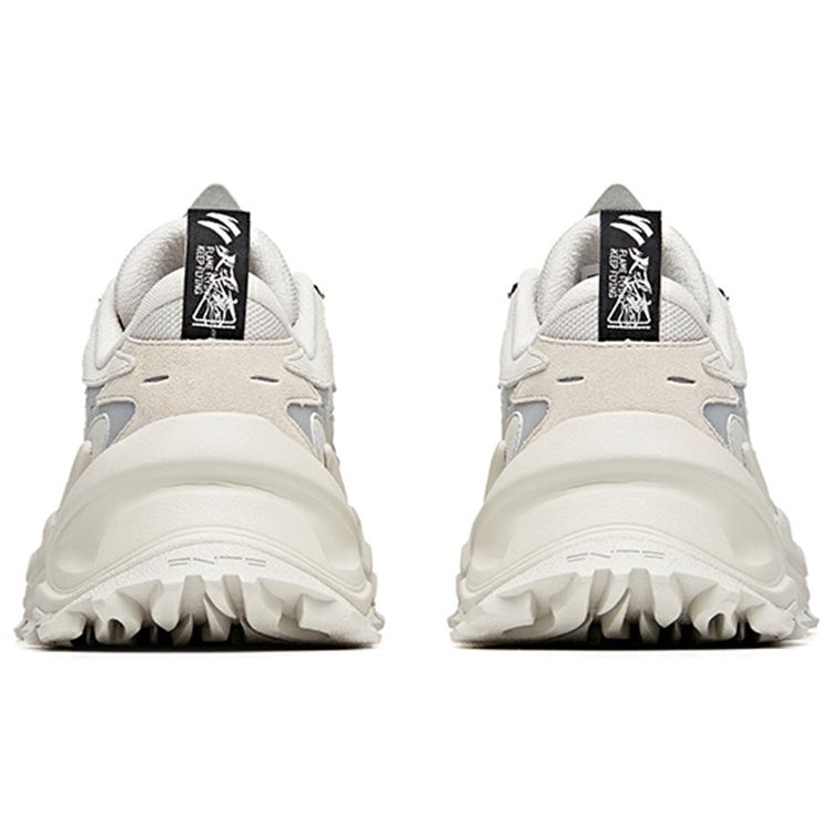 Anta Life Series Fiery Forest Mist Low Top Dad Shoes Men Sneakers Gray White 912028880-1