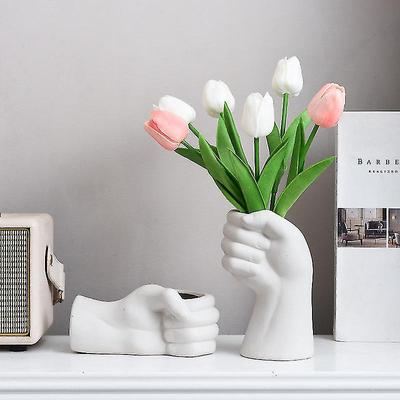 Hand Shaped Ceramic Flower Vases Innovative Modern Human Body Vases Suitable For Living Room Bedroom