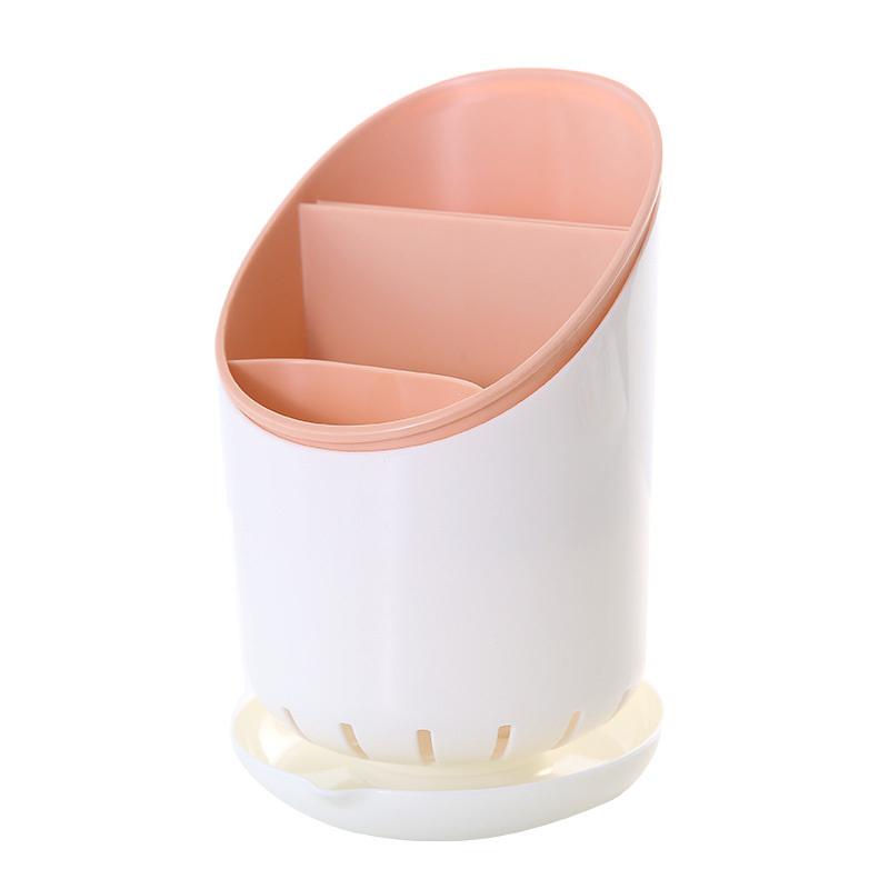 Подставка для хранения посуды большой вместимости с поддоном экономящая место подставка для палочек для еды дренажное отверстие съемная клетка для лопаток и ложек 623₽