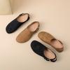 Krazing Pot Cow Suede Nubuck Summer Size 46 Size 45 Leisure Shoes Women Round Toe European Design Flats