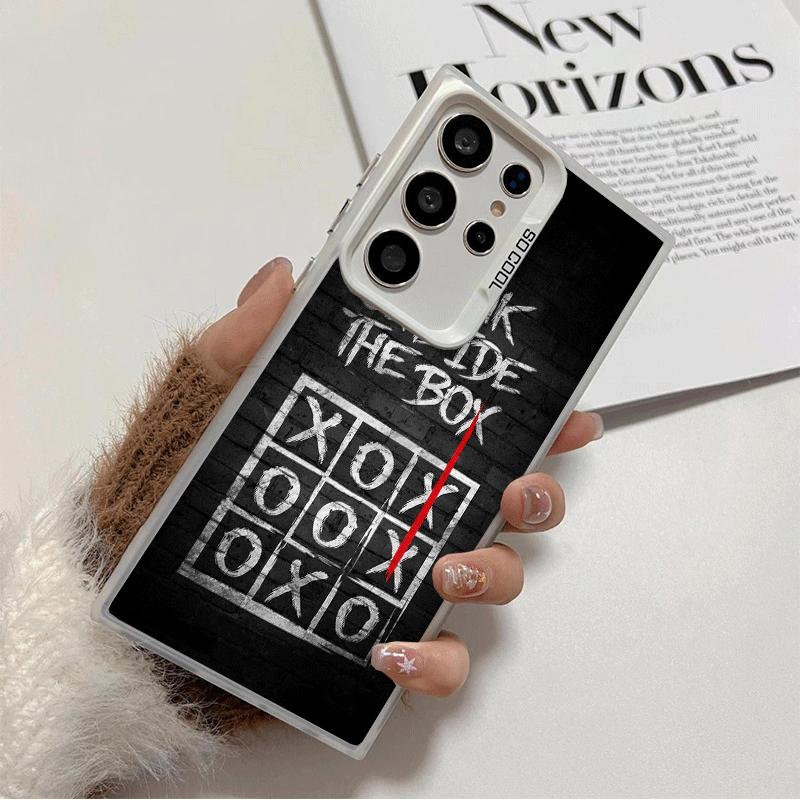 

Think Outside The Box Soft Phone Case for Samsung Galaxy S24 S25 FE S26 Edge S23 Ultra S22 Plus S21 + Shockproof Cover Back Shel Samsung S25 Ultra