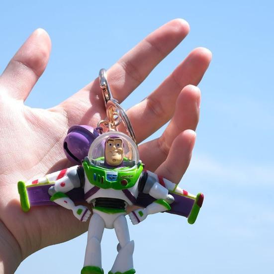 Keychain Pendant, Woody Buzz Lightyear Car Air Freshener, Aromatherapy Vent Clip Car Accessory for Toy Fan Gift