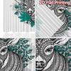 2D FLAT PRINTING 2pcs Curtains (Without Rod) Deer with Floral Antlers Modern Fashionable Curtains 100% Polyester Curtains