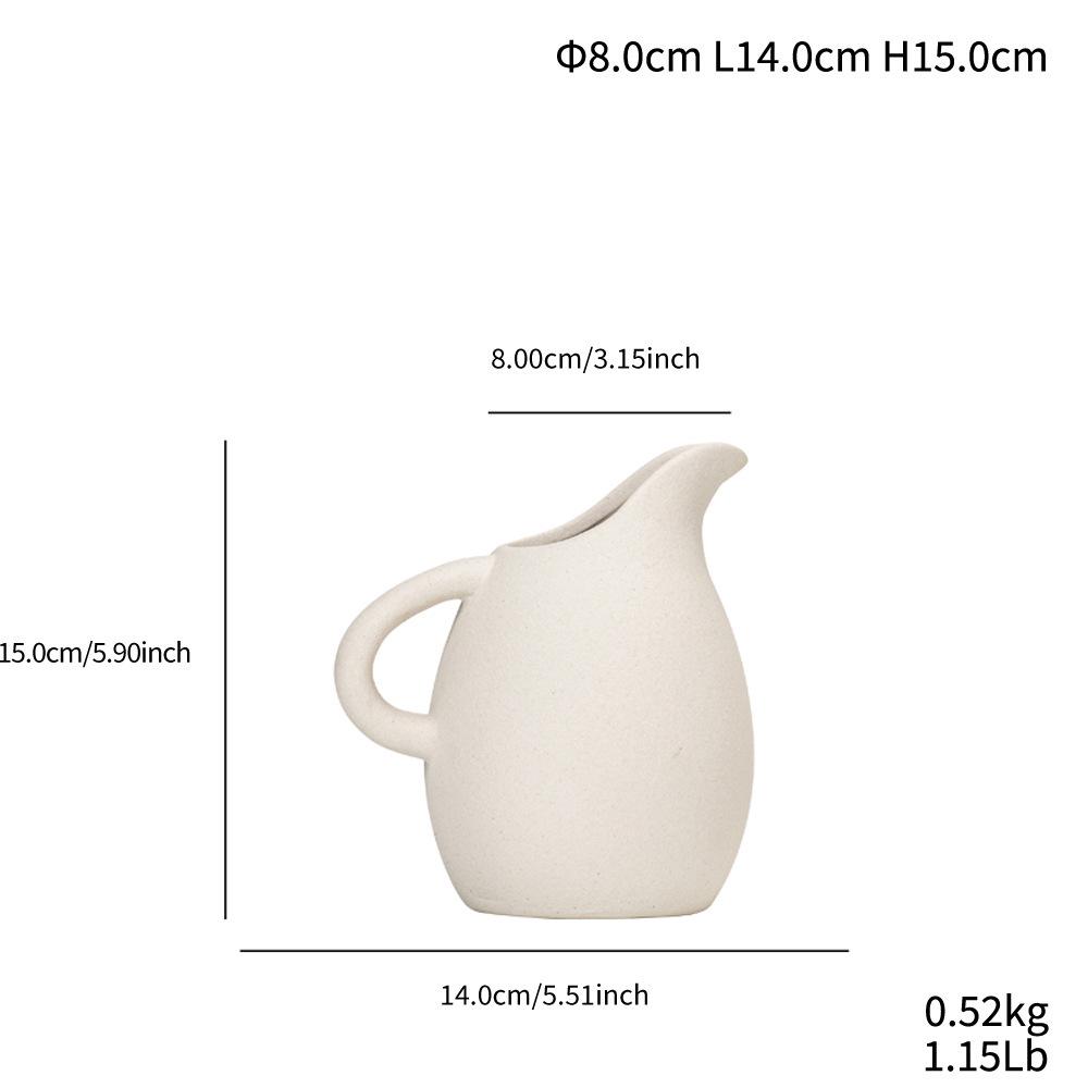 New Ceramic Flower Vase - Unglazed Desktop Yangkou Decoration