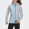 Adidas Terrex W Tx Flooce Hdj Reversible Outdoor Sports Hooded Jacket Women Jackets Light-Blue H51461