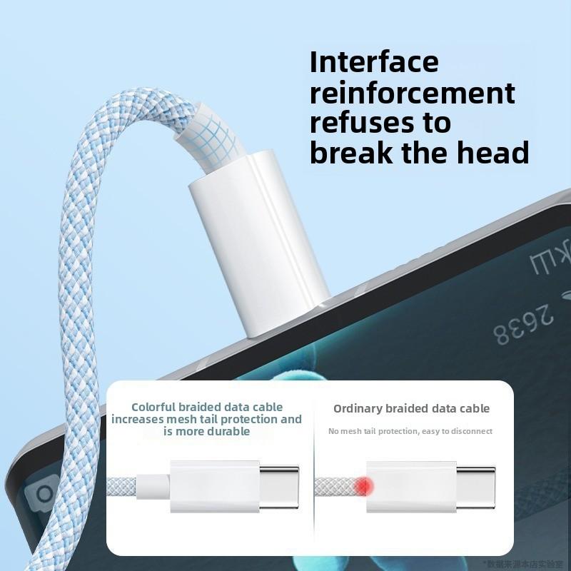 High Quality 3-in-1 Weave Charging Cable Micro USB Type-C Fast Charger Multi Usb Port Charging Cord Data Cable for Mobile Phone