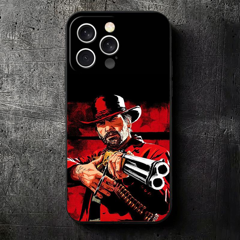 Red Dead R-Redemption Soft Phone Case for iPhone 16 16E 17 Air 15 Pro Max 14 Plus 13 Mini 11 12 7 Black Cover Back Shell