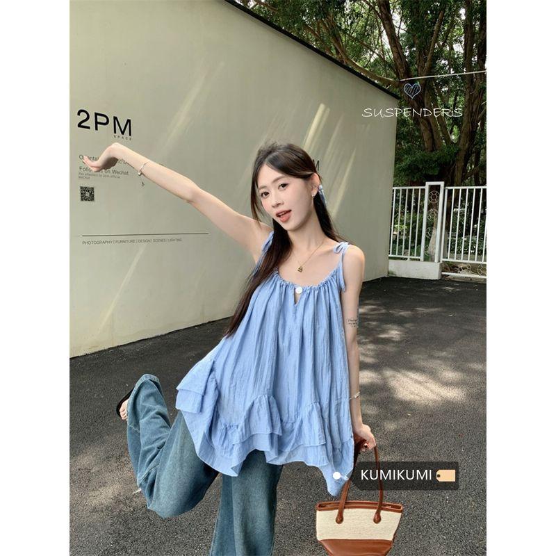 Fresh Seaside Vacation Style Gentle Camisole