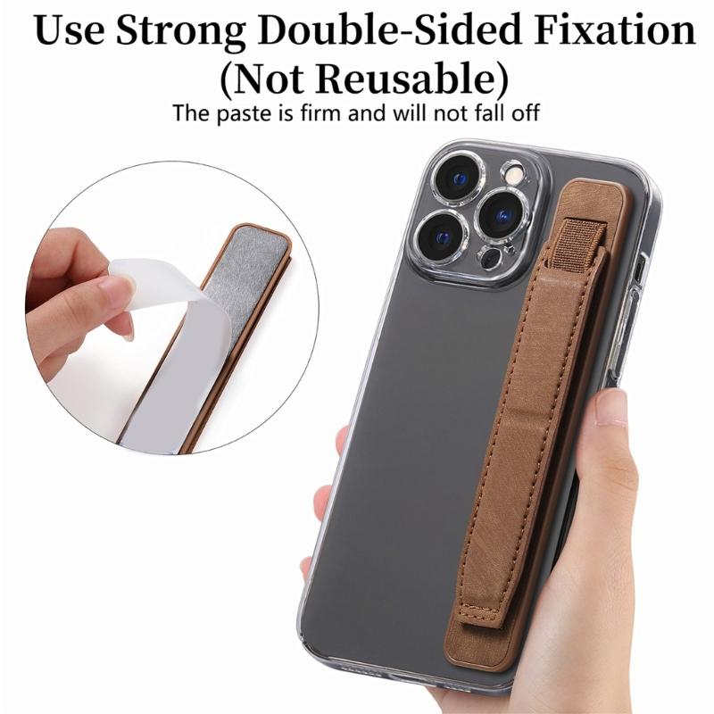 Wriststrap Adjustable Elastic Phone Mount With Detachable Sticky Armband Multiple Angle Positioning Smartphone Accessory