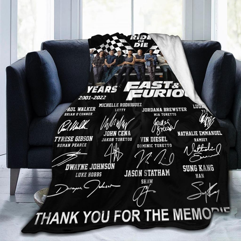 Fast and Furious Ride Or Die Blanket Coral Fleece Plush Decoration Breathable Warm Throw Blanket Sofa Office Plush Thin Quilt