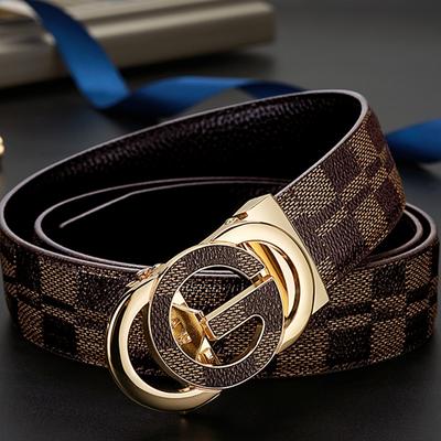 Men's Belt  Automatic Buckle Genuine Leather Belt  Young Men's Versatile High End Fashion Belt  Men