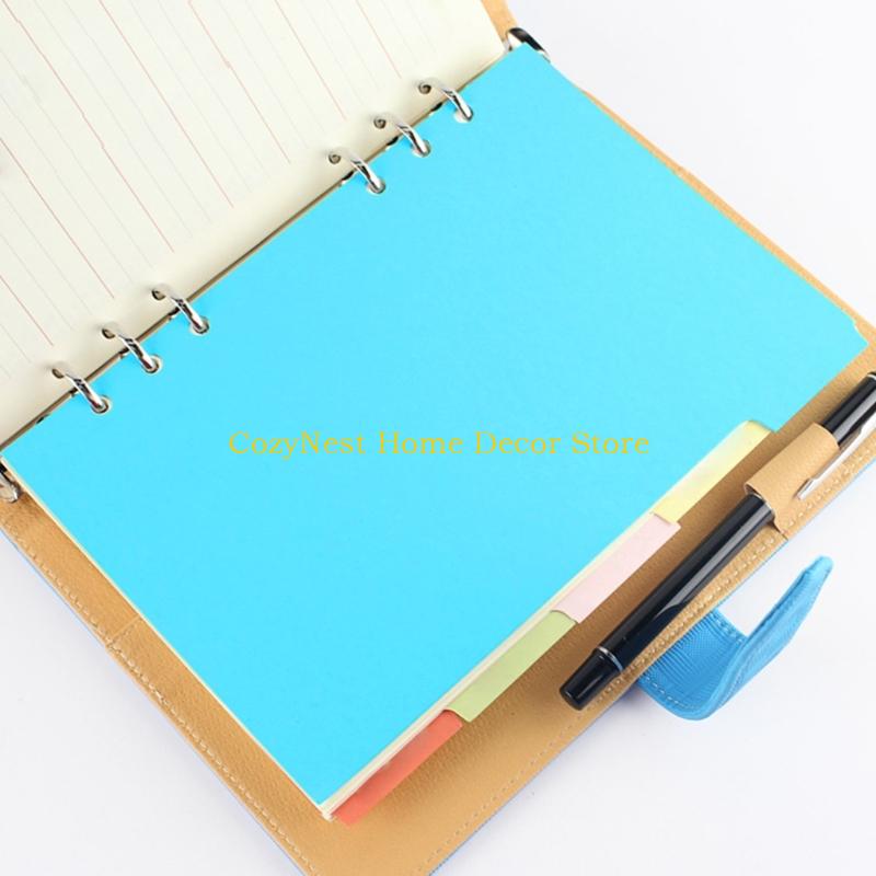 92MF 25 Pack Colorful Index Page 6 Holes Planner Organizers Sturdy ABS Materials