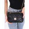 Women's Black Hand And Shoulder Quilted Bag