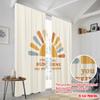 2pcs 2D flat printing Party Window Curtains Sunshine My Only Sunshine 100% Polyester Without Electricity Festive Wall Decor for