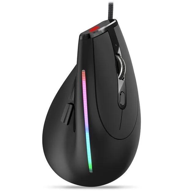 Xiaomi Gaming mouse wired T-50, gaming optical ergonomic mouse with RGB backlight, up to 12800 DPI, programmable keys, black