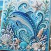 Coastal Style Ocean Theme Pearl Art DIY Kit Sparkling Ocean  Art Set  Wall Decoration