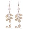 Hair Accessories Fashion Personality Gold Leaf Pearl Headband