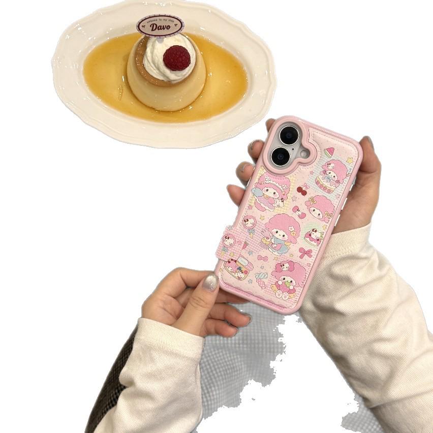 High-End Fluffy Pink Little Sheep Lanyard Case for iPhone 17/16 Pro Max