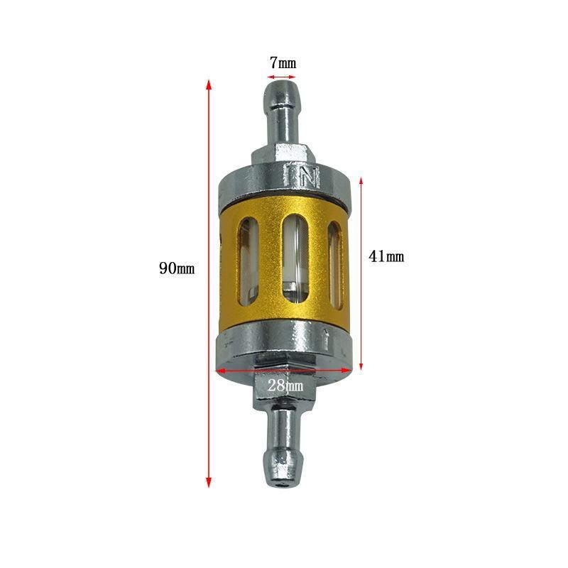 8Mm 0.31" Motorcycle Aluminum Alloy Fuel Filter Washable Visible Body Multi Color Options Fit For Motorcycle Atv Dirt Bike