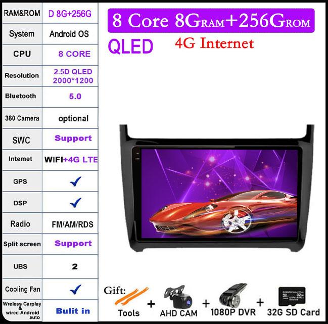 For Volkswagen VW Polo 5 Sedan 2008 - 2020 Car Radio Multimedia Player Carplay Stereo GPS DVD Head Unit 4G Wifi