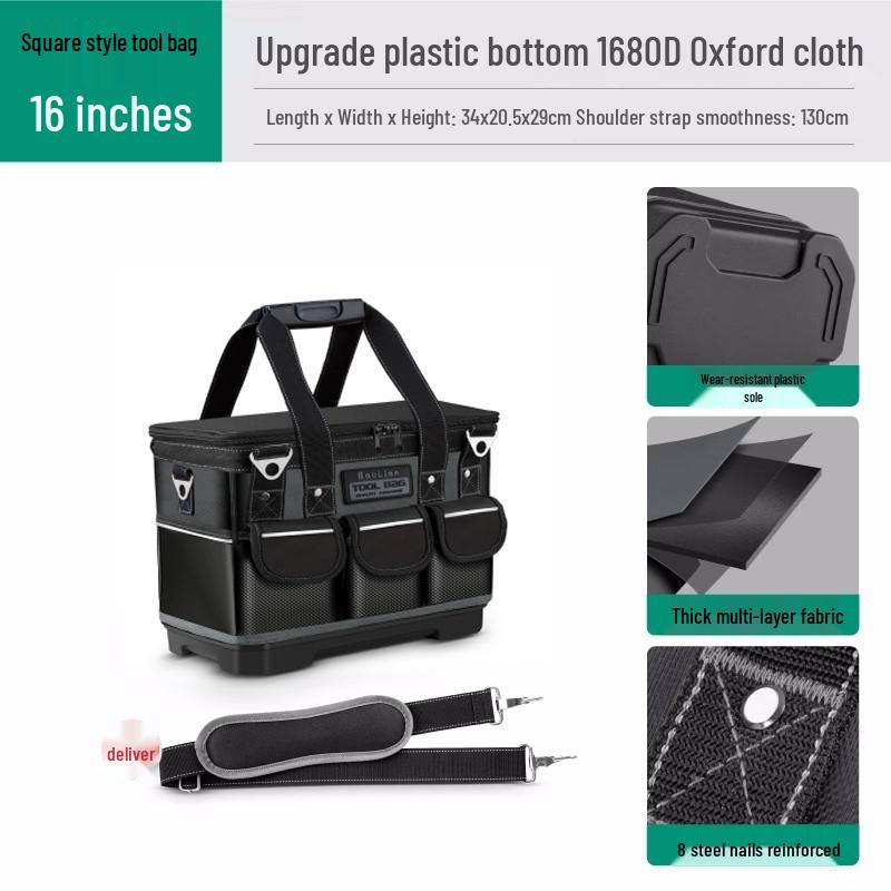 Bolsa Duradera Multifuncional Portátil para Herramientas de Carpintería: Solución de Almacenamiento para Electricistas y Reparación en Lona Espesa