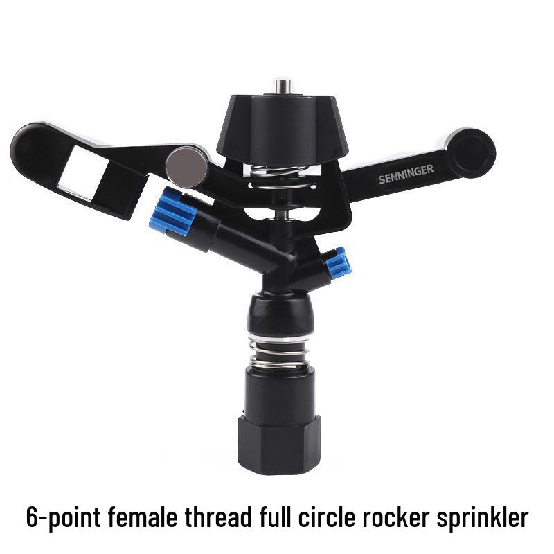 6-Minute 360° Dual Nozzle Rotary Sprinkler Head for Gardens and Farmlands