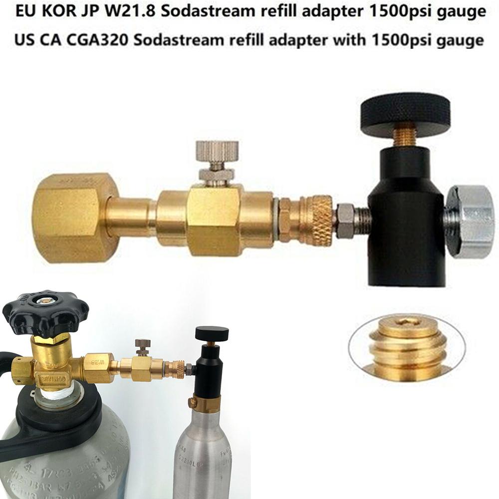 For Sodastream CO2 Carbonator Cylinder Tank Refill Adaptor Connector
