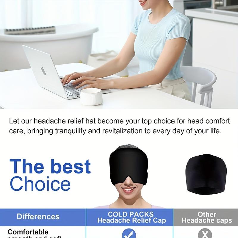 Gel Headache Ice Cap, Migraine Relief Cap - Stretchable Head Cover 