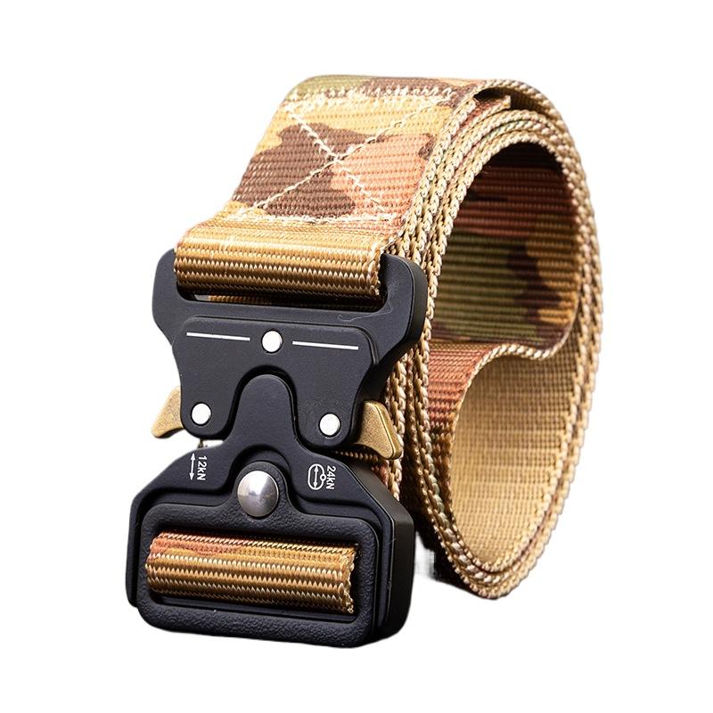 Men's Belt Metal Buckle Outdoor Hunting Multi Function Tactical Belt Combat Survival Marine Corps Canvas Nylon Women Sport Belt