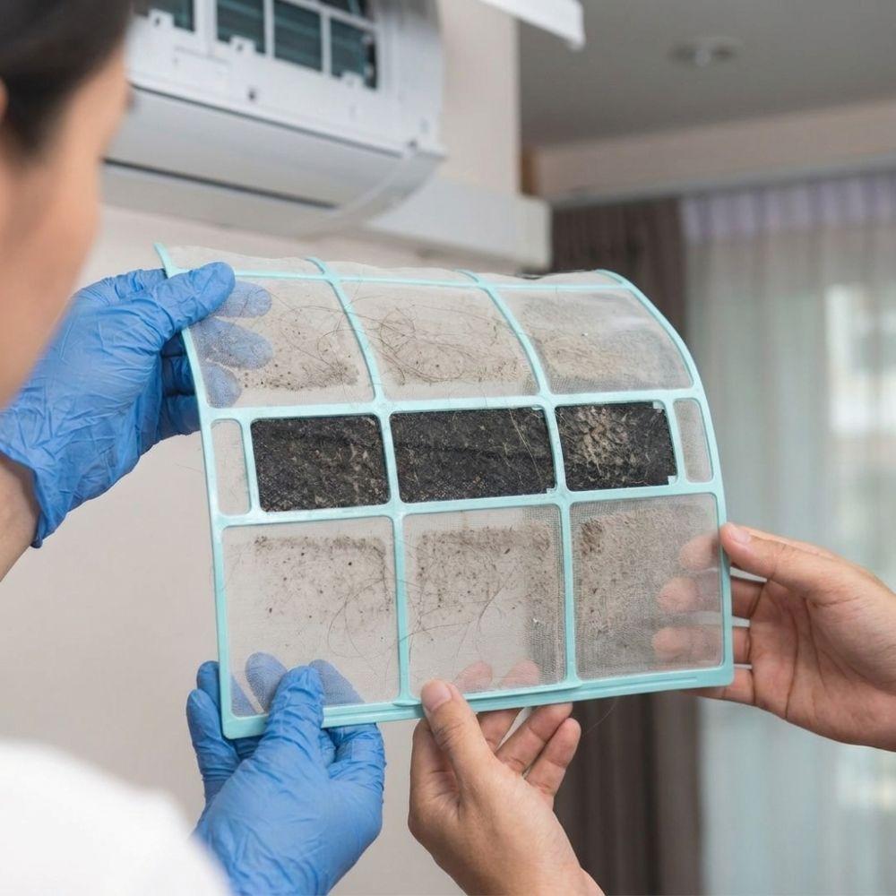 High Density AC Anti-Dust Filter Net Antibacterial Outlet Air Vent Cleaning Filter Living Room