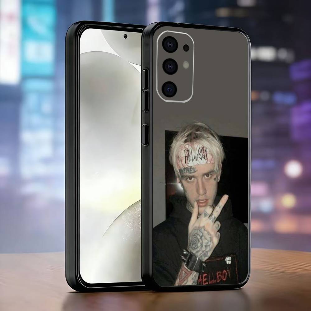 Lil Peep Hellboy Liebe Rapper Handyhülle Für Samsung S25,S24,S21,S22,S23,S30,Ultra,S20,Plus,Fe,Lite,Note,10,Schwarze Hülle