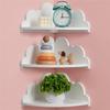 Floating Shelves, 3-Piece White Corner Shelf Set, Cute Wooden Wall-Mounted Shelves, Cloud Tray Shelf