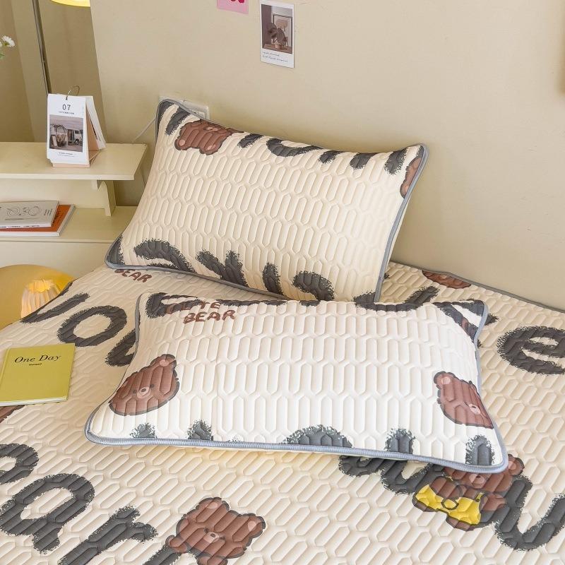 

Nordic Ice Cooling Pillowcase Summer Bed Decorative Latex Pillow Covers Luxury Comfortable Home Bedding Adorable Cartoon Pattern 1pc-48x74cm