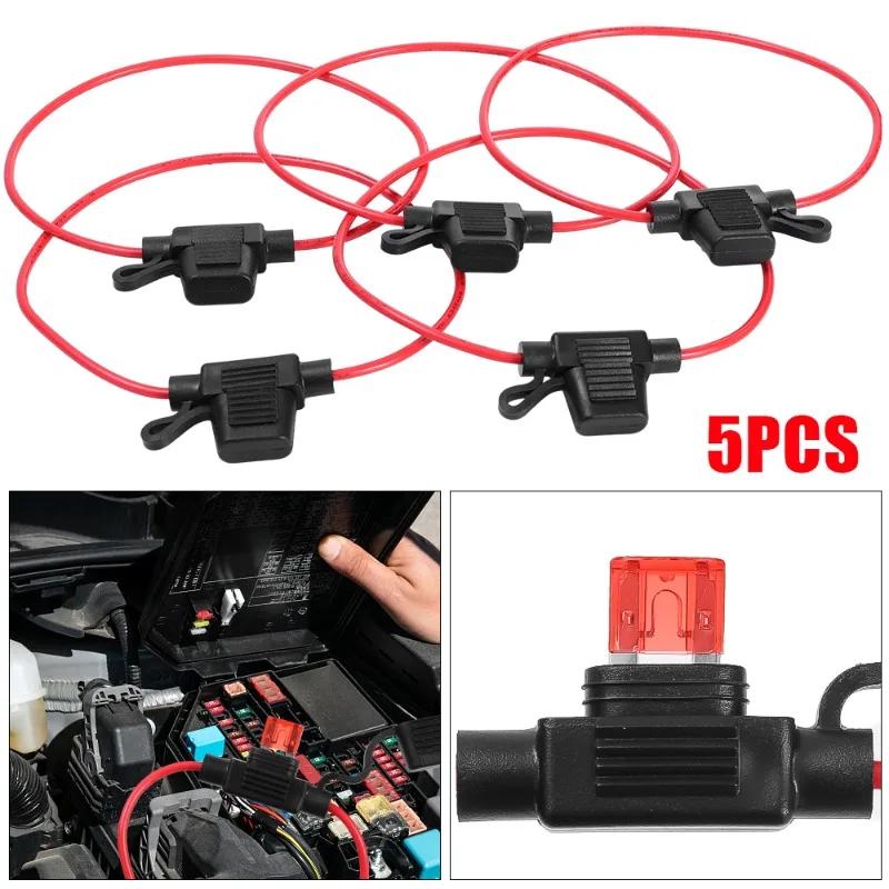 Auto Mini Blade Adapter Sicherungshalter Stecksicherungssockel Spritzwassergeschützt für 12V 30A Drahtabschaltschaltersockel Feuchtigkeitsgeschützt Spritzwassergeschützt