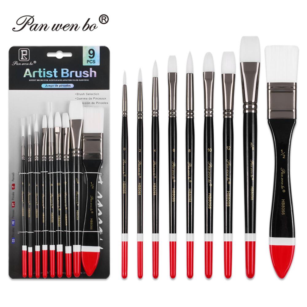 

9PCS Model Paint Brushes Dry Brush - Large Dry Brush Set with Miniature Detail Paint Brush Set for Effortless Miniature Painting