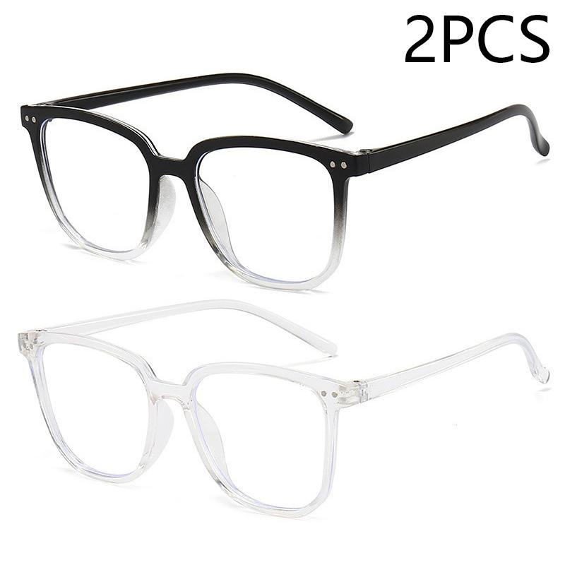 Anti-blue Light Glasses for Women with Regular Eyeglass Frame Finished Retro Flat Light Frame