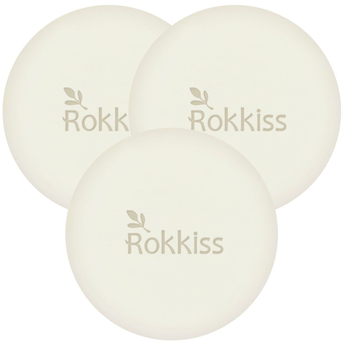 3 pieces of white rice bran soap, 100g