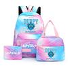 3Pcs/set Cartoon Printed Backpack with Lunch Bag Pencil Case for Teenager Girl Boy Large Capacity Waterproof Bookbag Gift Mochila