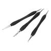 3Pcs Leather Craft Modeling Tools Different Sizes Shapes Strong Stainless Steel DIY Leather Press Rub Tool for Household