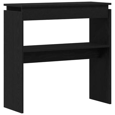 Console Table Black Oak Effect 80 X 30 X 80 Cm
