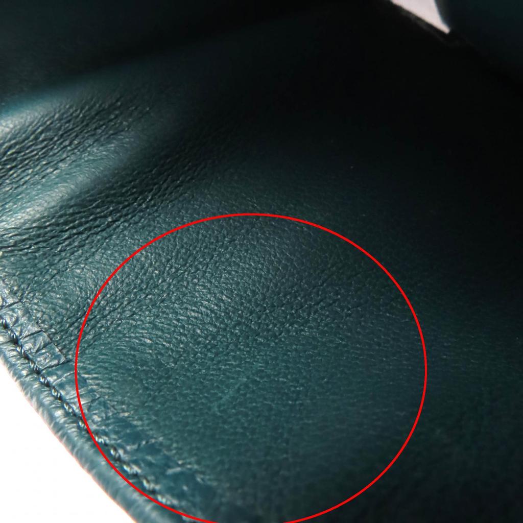 Pristine Chloe Tri-fold wallet Alphabet Trifold green leather CHC21WP718F573L3 Used