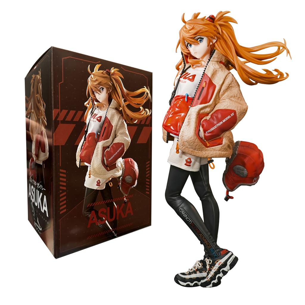 23CM EVA Anime Figur Asuka Langley Soryu Tide Marke Kostüm Verkleidungsmodell Spielzeug Geschenk Sammlung PVC Evangelion Action Figur