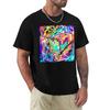 Contemporary ,Colorful-shapes,creative,CUBE T-shirt Vintage Customizeds for a Boy Hippie Clothes Men's T Shirts