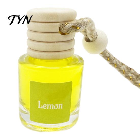 Hanging Essential Oil Bottle for Closet Car Aromatherapy, Glass with Volatile Wooden Stopper Diffuser, Portable Interior Accessories Air Freshener